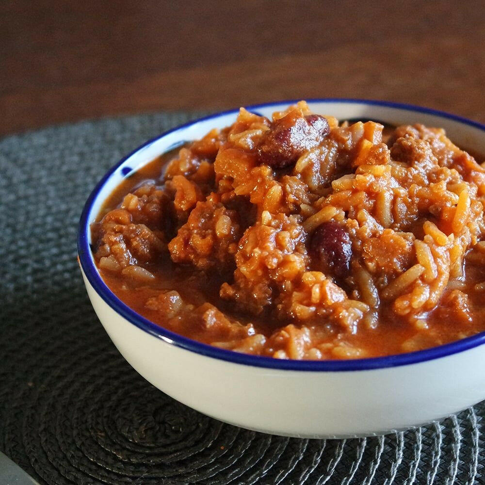 Chilli Con Carne with Rice - Box of 6 x 800g Tins - 48 Servings