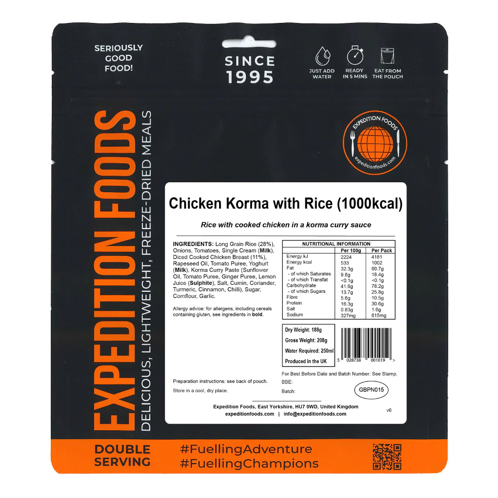 Chicken Korma with Rice Pouches - BULK BUY