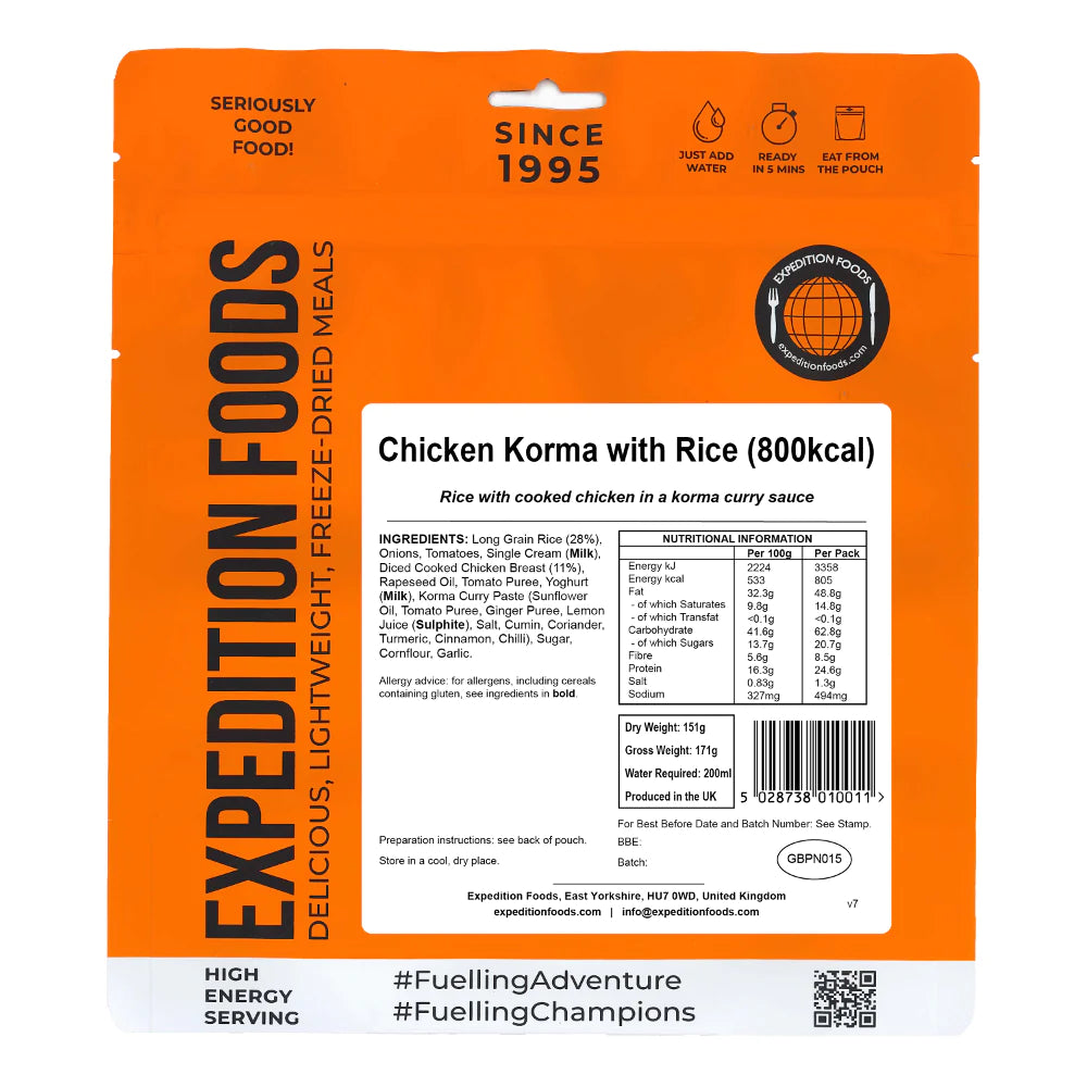 Chicken Korma with Rice Pouches - BULK BUY