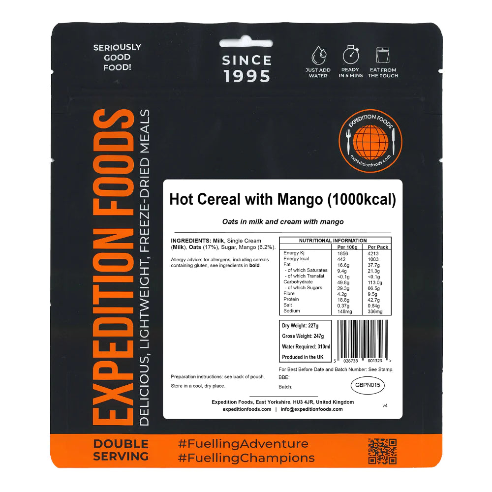 Hot Cereal with Mango Pouches - BULK BUY